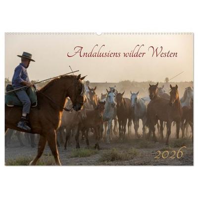 Pferde - Andalusiens wilder Westen (Wandkalender 2026 DIN A2 quer), CALVENDO Monatskalender