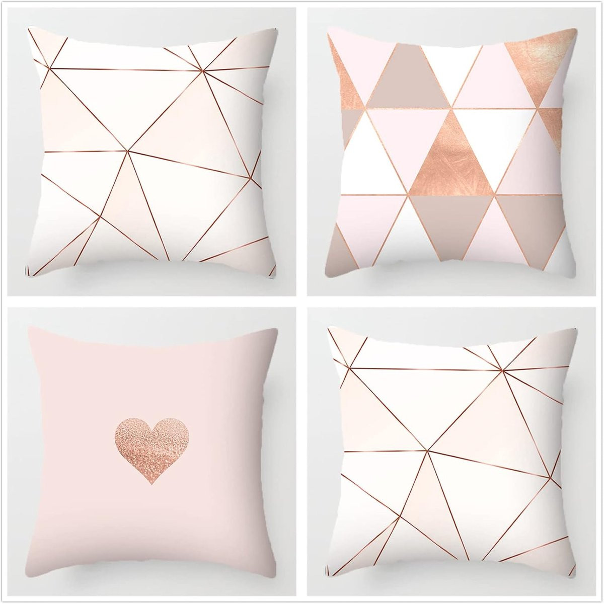 Set van decoratieve waterafstotende linnen kussenhoezen, 55 x 55 cm