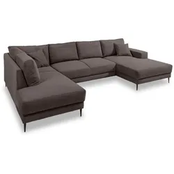 filippo Wohnlandschaft Ortello Cord Braun Dunkelbraun