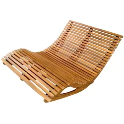 CHILLROI Ergonomische Saunaliege XXL aus Akazienholz, ca. 156 x 120 x 72 cm
