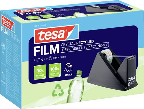 tesa ECO & CRYSTAL 59045-00000-00 Tischabroller Schwarz 1 St.