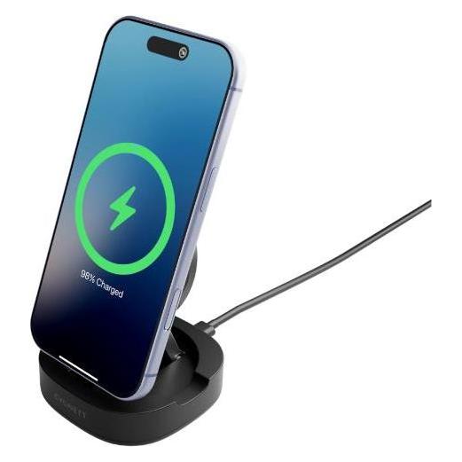 Cygnett Chargebase Qi2.0 Single Wireless Charger - Black (15 W) (CY5790PPWIR)