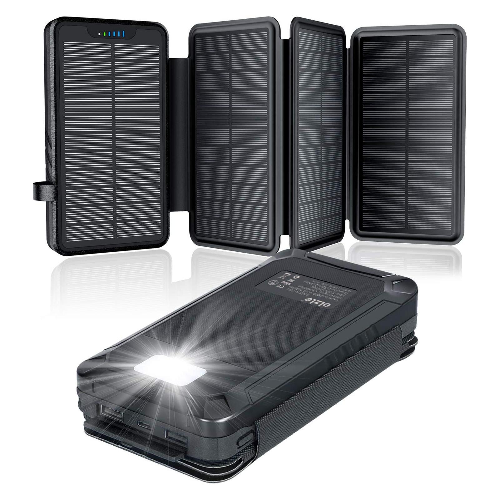 Elzle Solar Powerbank (26800 mAh, 25 W, 99.16 Wh) (B08C2CF7YT)