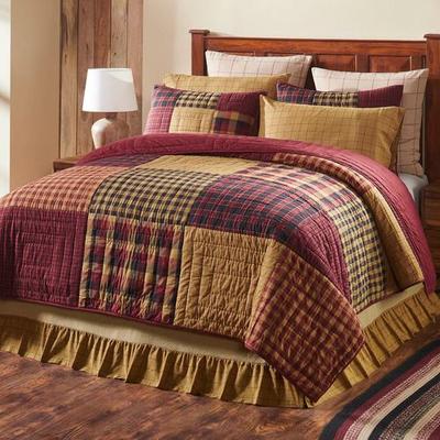 Vhc Brands Connell Patchwork Quilt Multi Warm, California King, Multi Warm