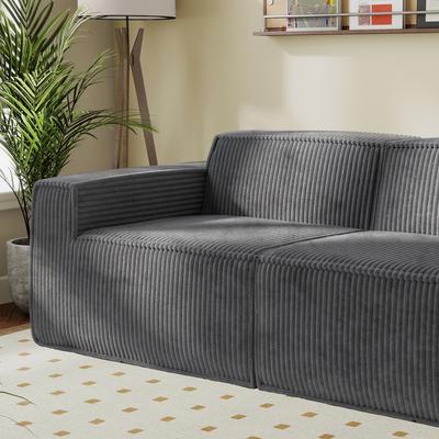 Furniture of America Navir Modern Chenille Foam Modular Compressed Sofa Chair