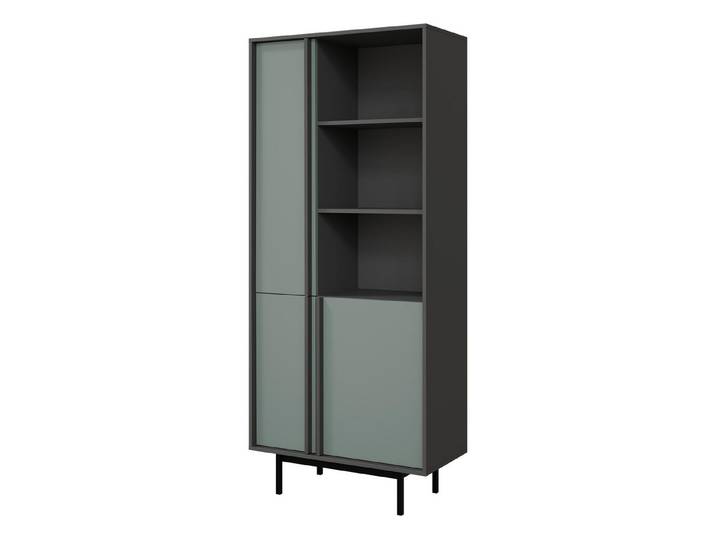MIRJAN24 Regal Alsy 3D AL02, mit drei Drehtüren, 83x43x195 cm