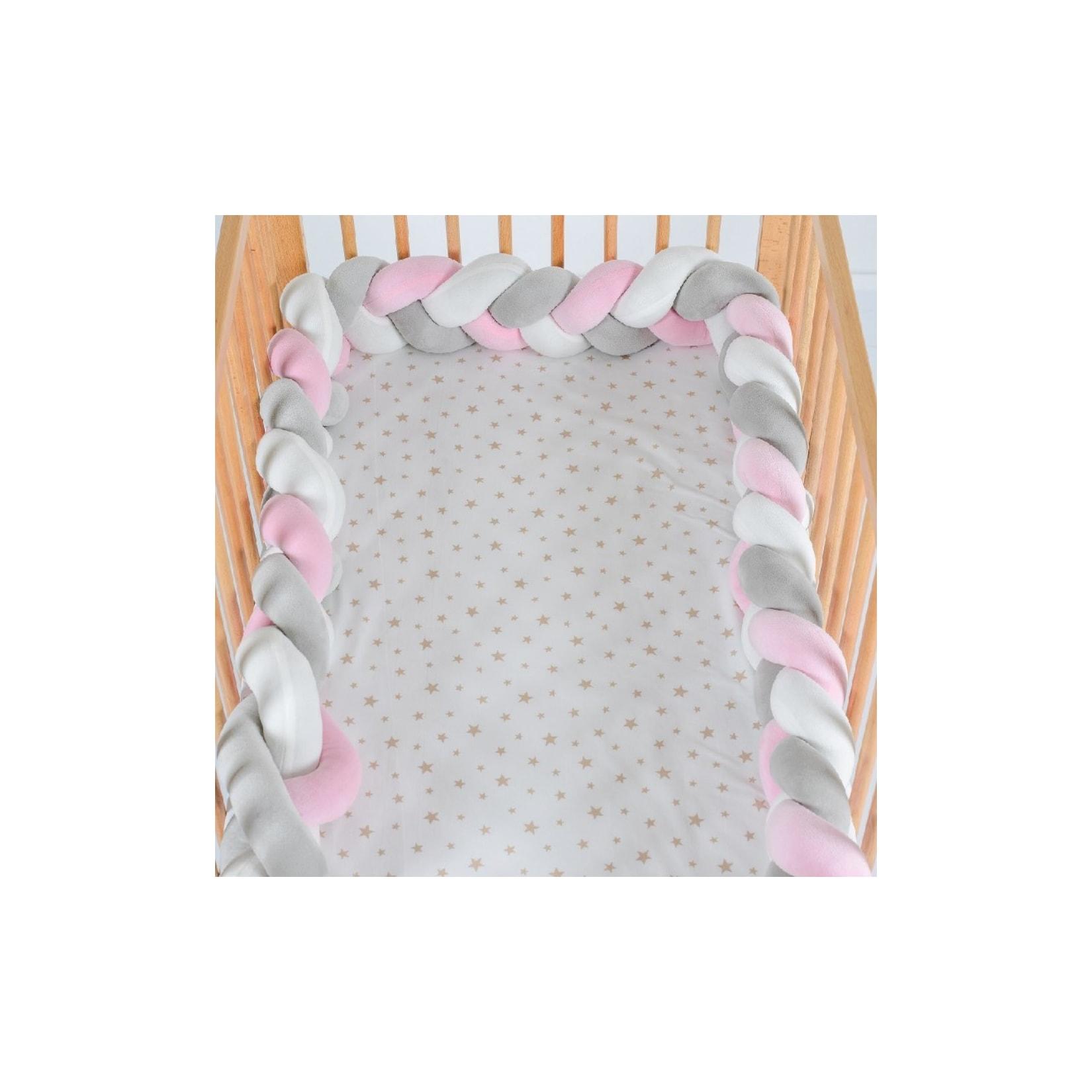 Cangaroo Bettnestchen Braidy geflochten, Bettumrandung 220 x 13 x 3,5 cm rosa