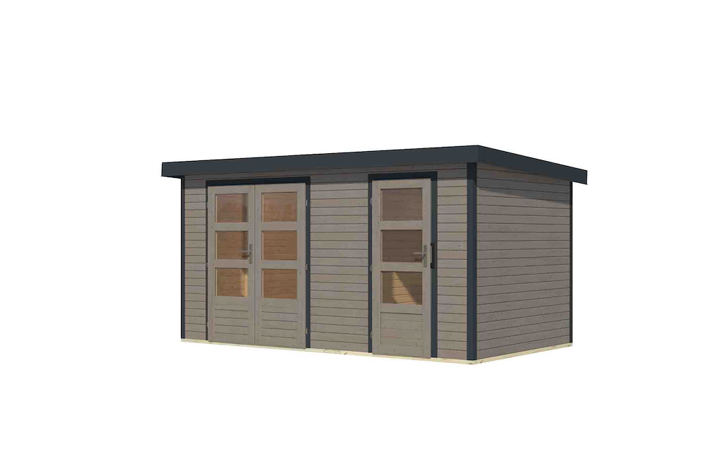KARIBUHOLZT GH Merkur D wassergrau 404x217x211cm 16988318