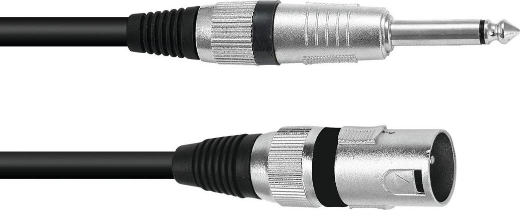 Omnitronic Adapterkabel XLR mannelijk naar tulp mono, 0,9 meter, zwart