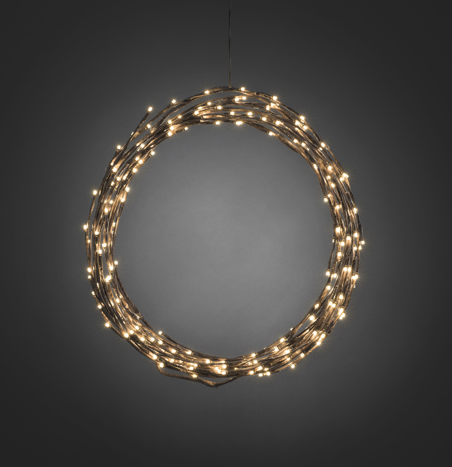 Konstsmide LED-decoratie lichtslingering met 240 warmwitte LED's en 24V transformator, bruin, 3365-600