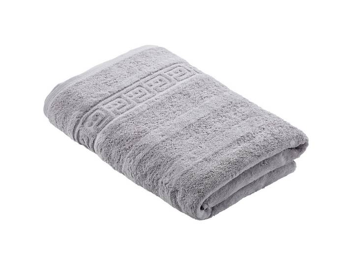 Cawoe Duschtuch, Silberfarben, Textil, Bordüre, 80x160 cm, Textiles Vertrauen - Oeko-Tex®, saugfähig, Heimtextilien, Badtextilien, Duschtuch