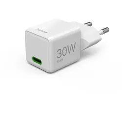 HAMA Schnellladegerät, USB-C, Super-Mini-Charger, 30W, weiß