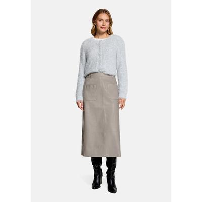 Maxirock CARTOON "Damen mit Taschen", Damen, Gr. 36, beige (grau), Obermaterial: 50% Polyurethan, 50% Polyester, ausgestellt lang, Röcke Maxirock