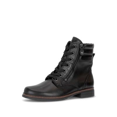 Schnürstiefelette GABOR "Schnürstiefelette", Damen, Gr. 40, schwarz, Schuhe Schnürstiefelette