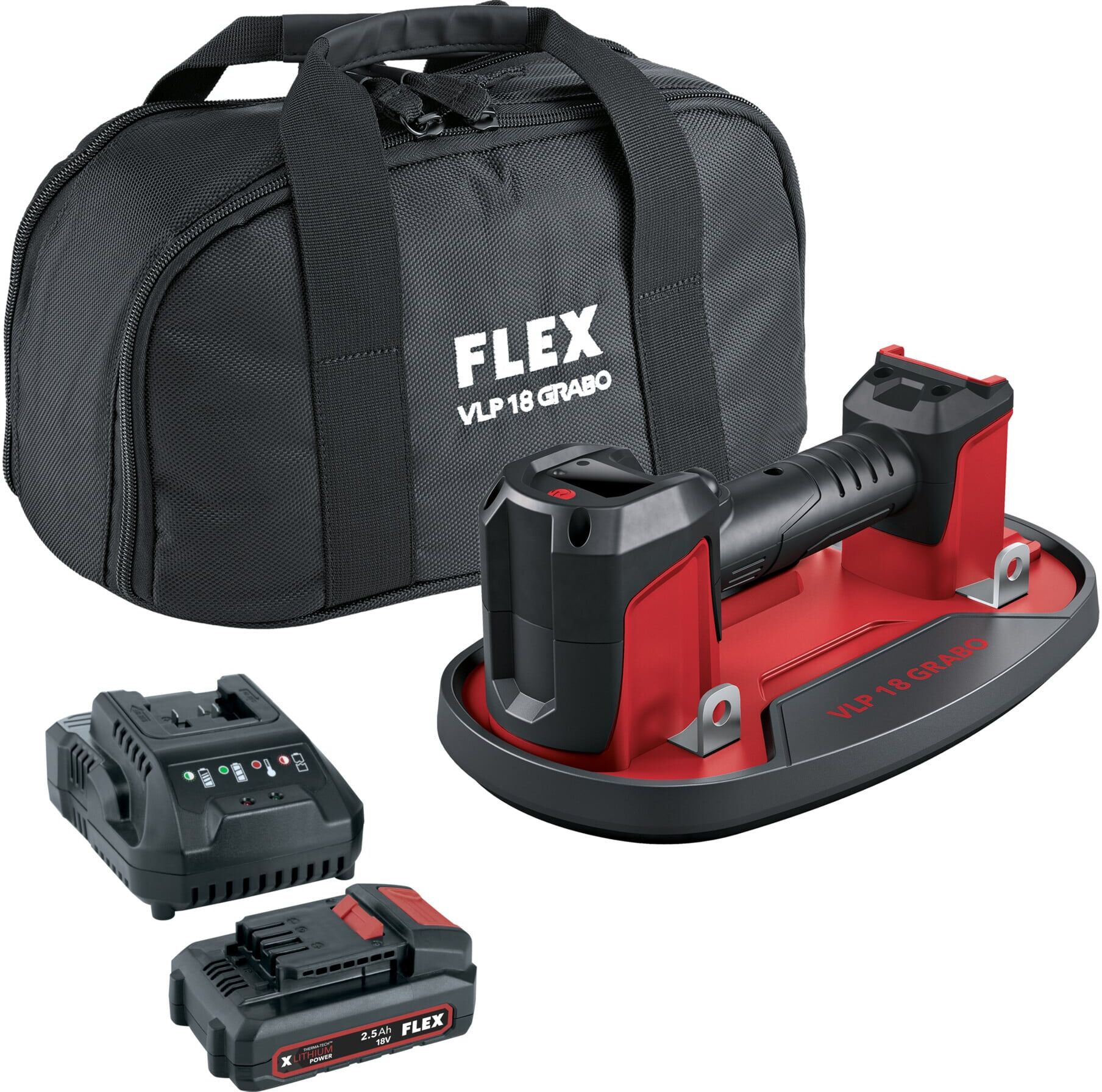 Flex Akku-Vakuumheber VLP Grabo + Akku 2.5 Ah + CA 18.0-LD Ladegerät (534509)