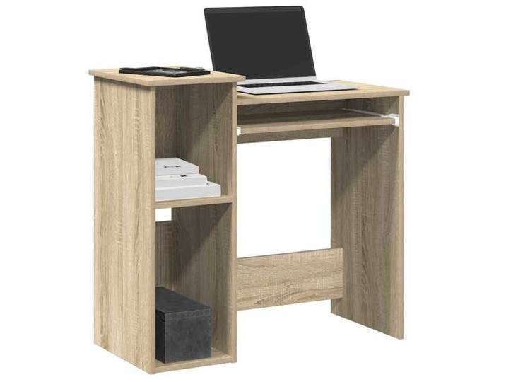 SALE 2026  Bureau moderne compact Brun - Bureau avec étagères chêne sonoma 84x40x78cm PRO438398842