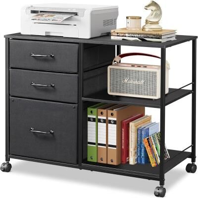 No "3 Drawer Mobile File Cabinet - 15.75""D x 29.53""W x 26.77""H"