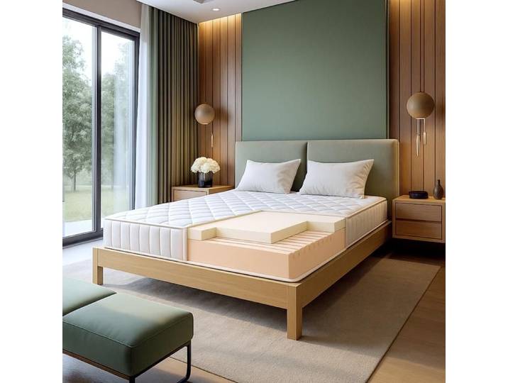 Matelas - THE WHITE STONE - 120x200 cm - Mémoire de forme - Hauteur 20 cm - Orthopédique ignifuge