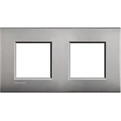 Legrand LNE4802M2NK Abdeckrahmen Light Air Europe: 2-fach, 2 + 2 Module, Farbe: Nickel