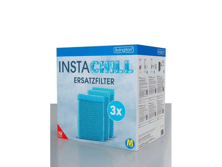 Ersatzfilter für Luftkühler Livington InstaChill, Weiss
