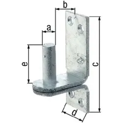 GAH Alberts Kloben DII auf Platte 20x35mm TZN - 311506