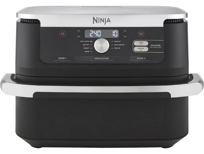 NINJA Heißluftfritteuse Foodi FlexDrawer AF500 Airfryer, 2470 W, Air Fry für 8 Personen, 10,4 Liter MegaZone oder 2x 5,2 Liter DualZone