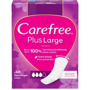 Carefree Slipeinlagen Plus Large, stark, ohne Duft, 48 Stück
