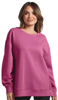 Masseys Lifestyle Crewneck Sweatshirt (Size 5X) Rich Mauve, Cotton,Elastine