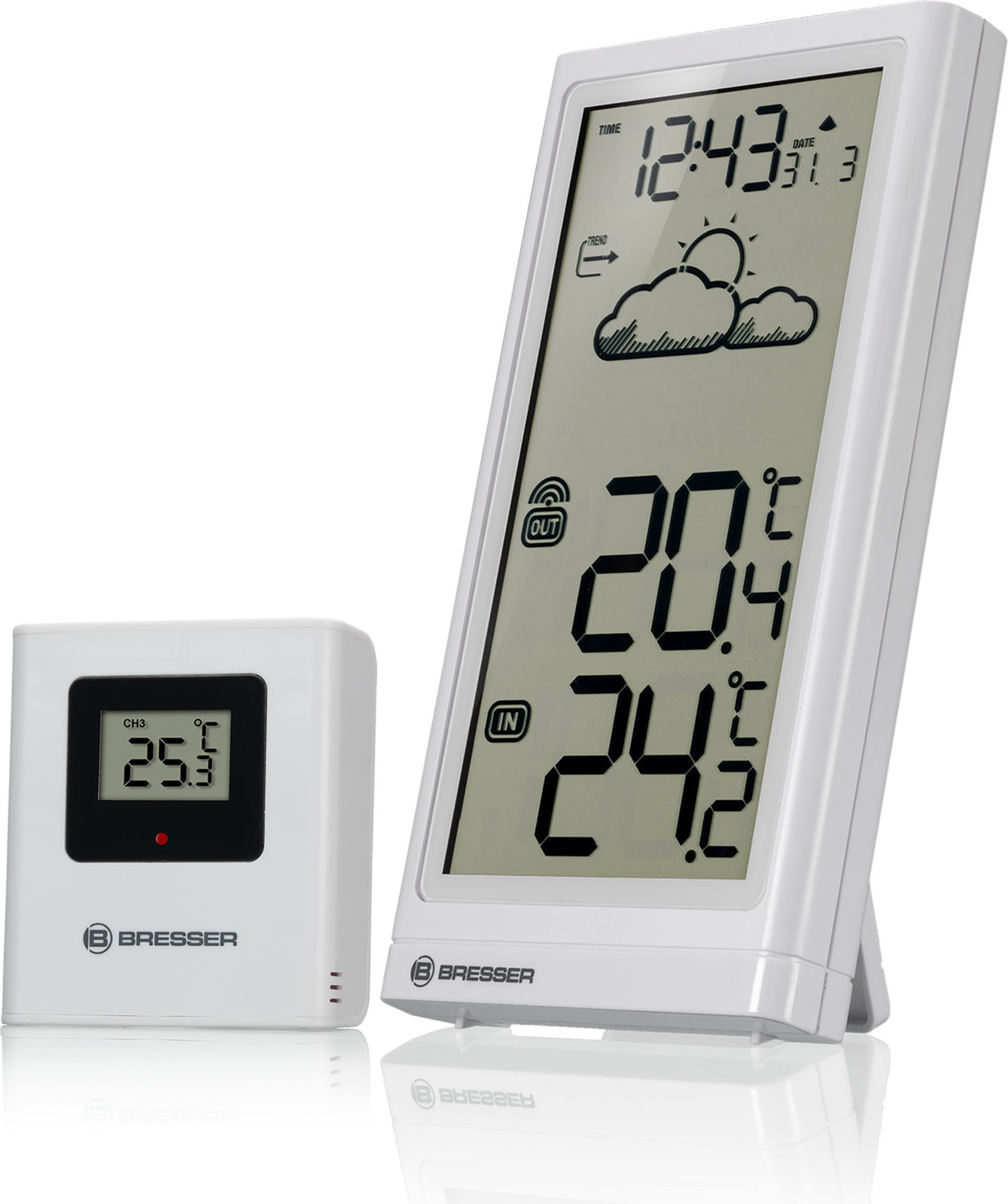 Bresser RC Weerstation Meteo Temp, wit, 7004200GYE000