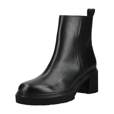 Stiefelette GABOR "Gabor Stiefelette Leder", Damen, Gr. 37,5, schwarz, Leder, Schuhe Stiefelette
