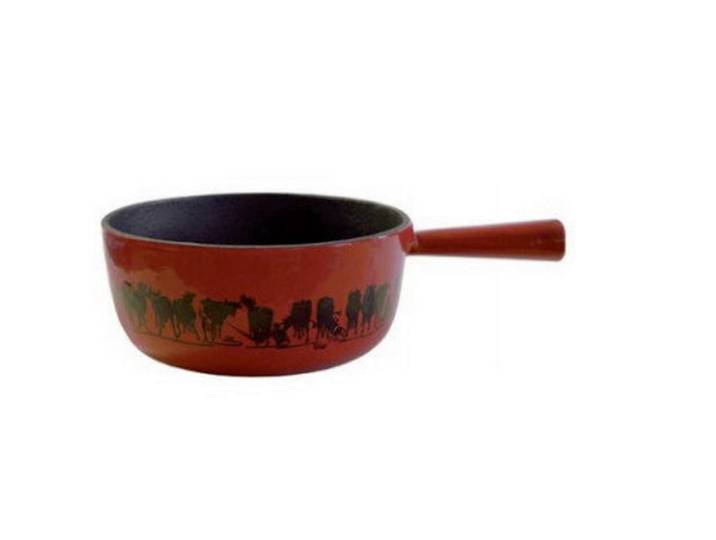 Heidi Cheese Line Fonduepfanne, Rot, Schwarz, Metall, 1,8 l, rund, rostfrei, geschmacksneutral, Tischgrills & Fondues, Fondue-Sets
