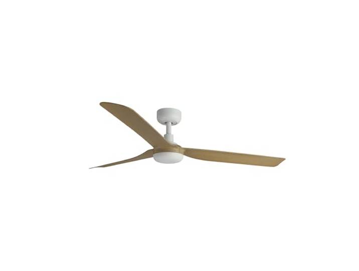 Faro PUNT Weißer, heller Holz-Deckenventilator mit 3 Flügeln und Gleichstrommotor