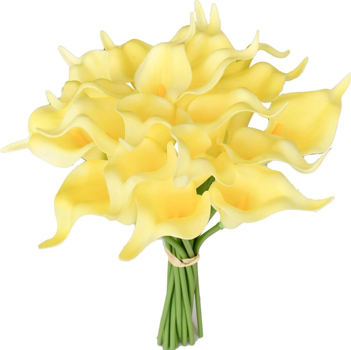 Luxe Kunstbloemen Calla Lelies - Lichtgeel - 35 cm