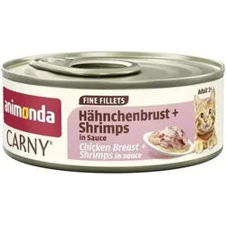 animonda Feine Filets 60g-Dose Katzennassfutter Hähnchenbrust & Shrimps 24 x 60g