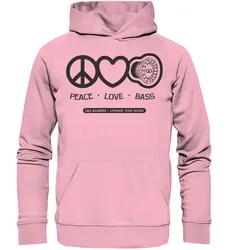DD Audio Peace love bass  Hoodie Hoodie | Masori