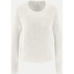 Strickpullover mit Strukturmuster 122-MILK S