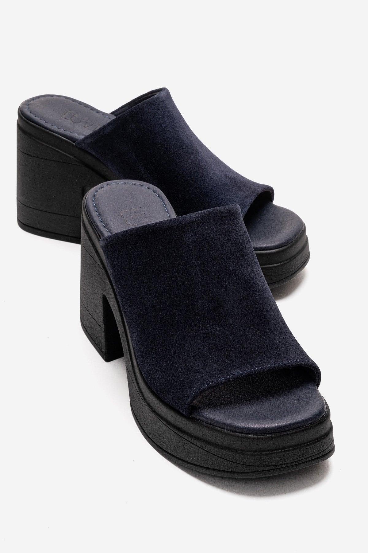 Nola Leder Plateau Mules (Women)