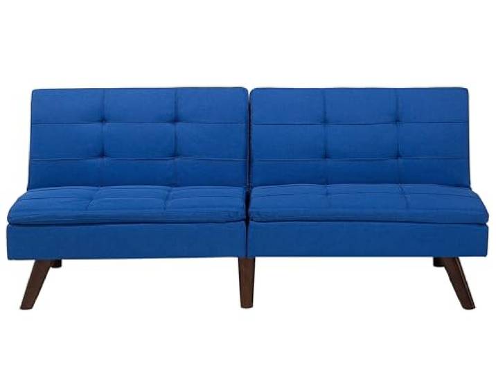 Schlafsofa individuell verstellbare Rückenlehne Polsterbezug blau Ronne