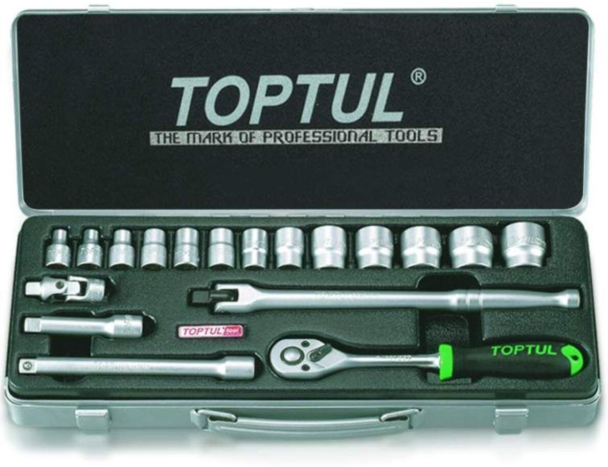 Werkzeugsatz TOPTUL 3/8 zoll 18 Stück