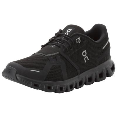 Sneaker ON RUNNING "ON RUNNING CLOUD 6", Damen, Gr. 38,5, schwarz (schwarz, schwarz), Synthetik, Schuhe Sneaker
