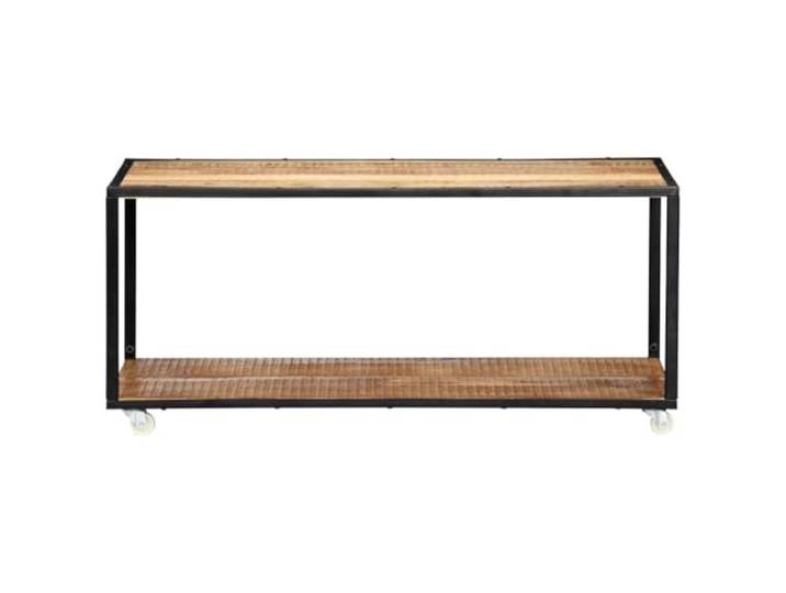 RJPLMFV Couchtisch, Holz, 90 x 50 x 40 cm Solider Stahlpulver, Aufbewahrungsfach, Vintage, bereits montiert, einzigartig