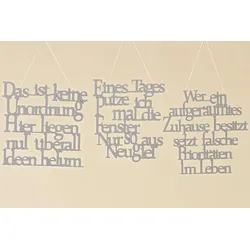 BOLTZE GRUPPE GmbH Hänger Spruch 3sort L20cm Material: Pappel
