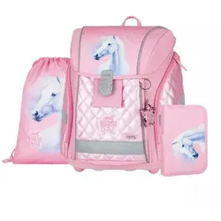 Horse Romantic: Premium One Schulranzen-Set – 3-teilig
