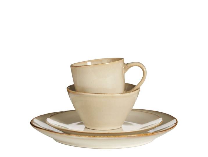 Service de table beige pierre h29xl29xl31cm