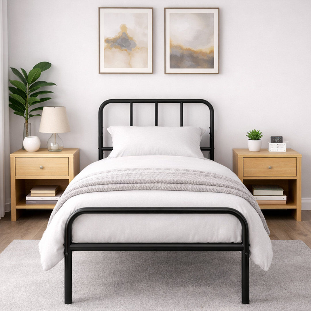 Latitude Run Charlesworth Bed Frame Black Single (3')