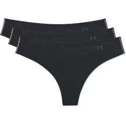 Under Armour 3P Pure Stretch Thong Schwarz Large Damen