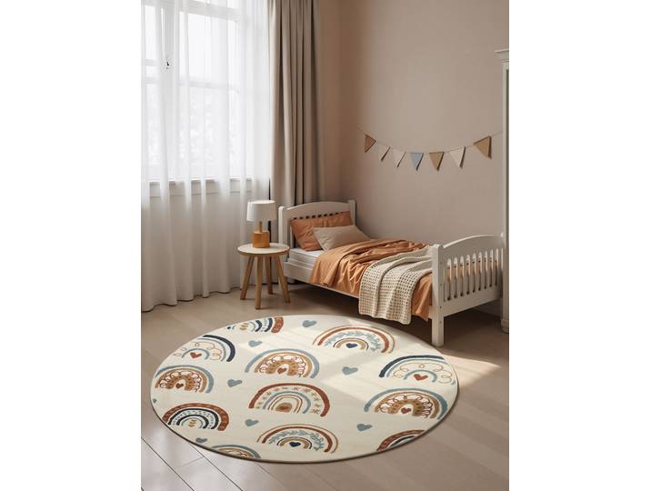 Tapis enfant Bowie rond Ø 160cm Beige/Crème