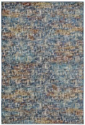 Vista Home Vance Contemporary Abstract Blue Area Rug