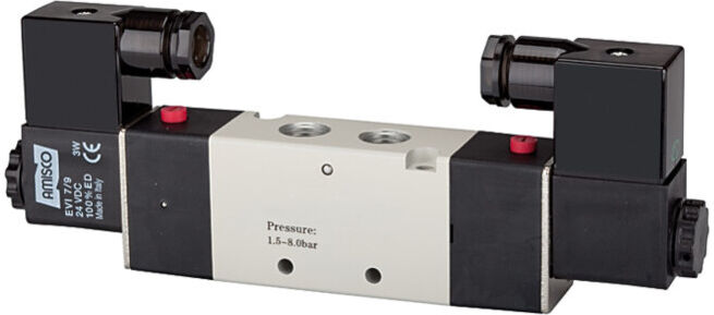 Vanne électropneumatique RIEGLER 5/2 voies 4V bistable G 1/8 24 V DC (5172202)