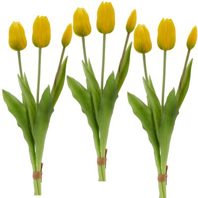 Kunsttulpe CREATIV GREEN "Tulpenbund", gelb, H:41cm, Kunststoff, Kunstpflanzen, in schöner Farbe